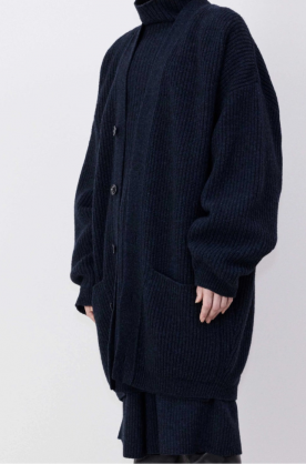 Manteau Cardigan Navy