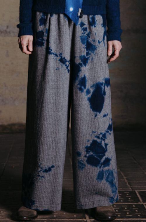 Pantalon Shibori Gris/Bleu...