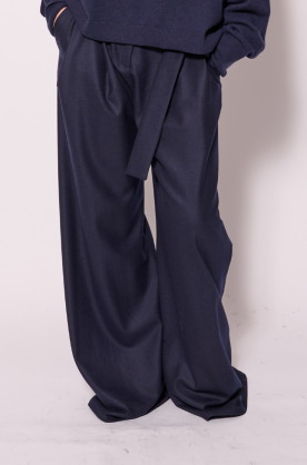 Pantalon en Laine Marine