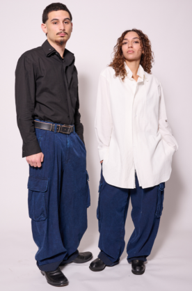 Pantalon Cargo Indigo