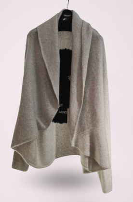 Cardigan Gris Shibori Face...